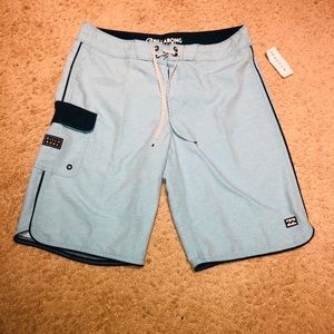 Baby Blue Billabong Board Shorts